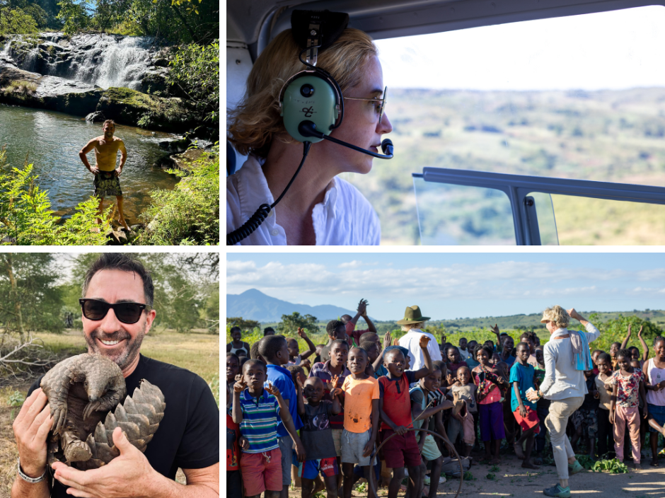 david-ryan-gorongosa-national-park-collage-2 A collage of guests enjoying a different activities in Gorongosa National Park