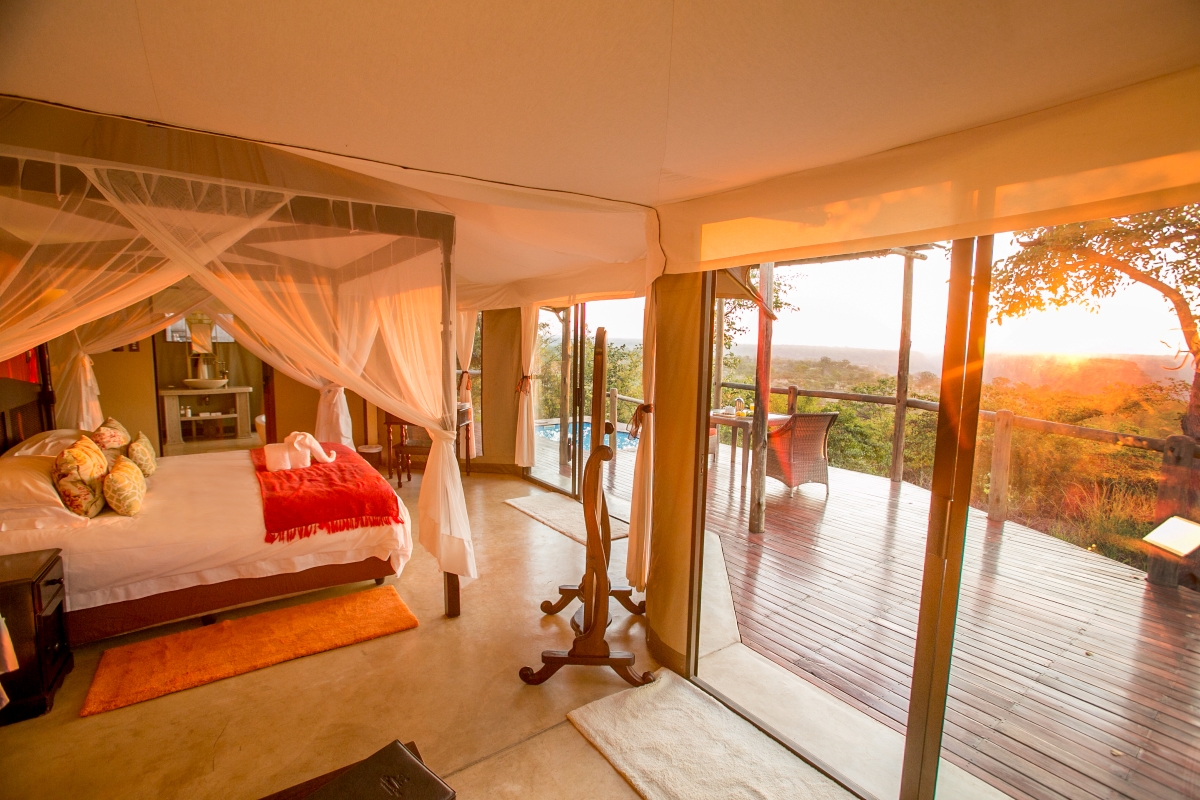 Private viewing decks feature plunge pools, perfect for two